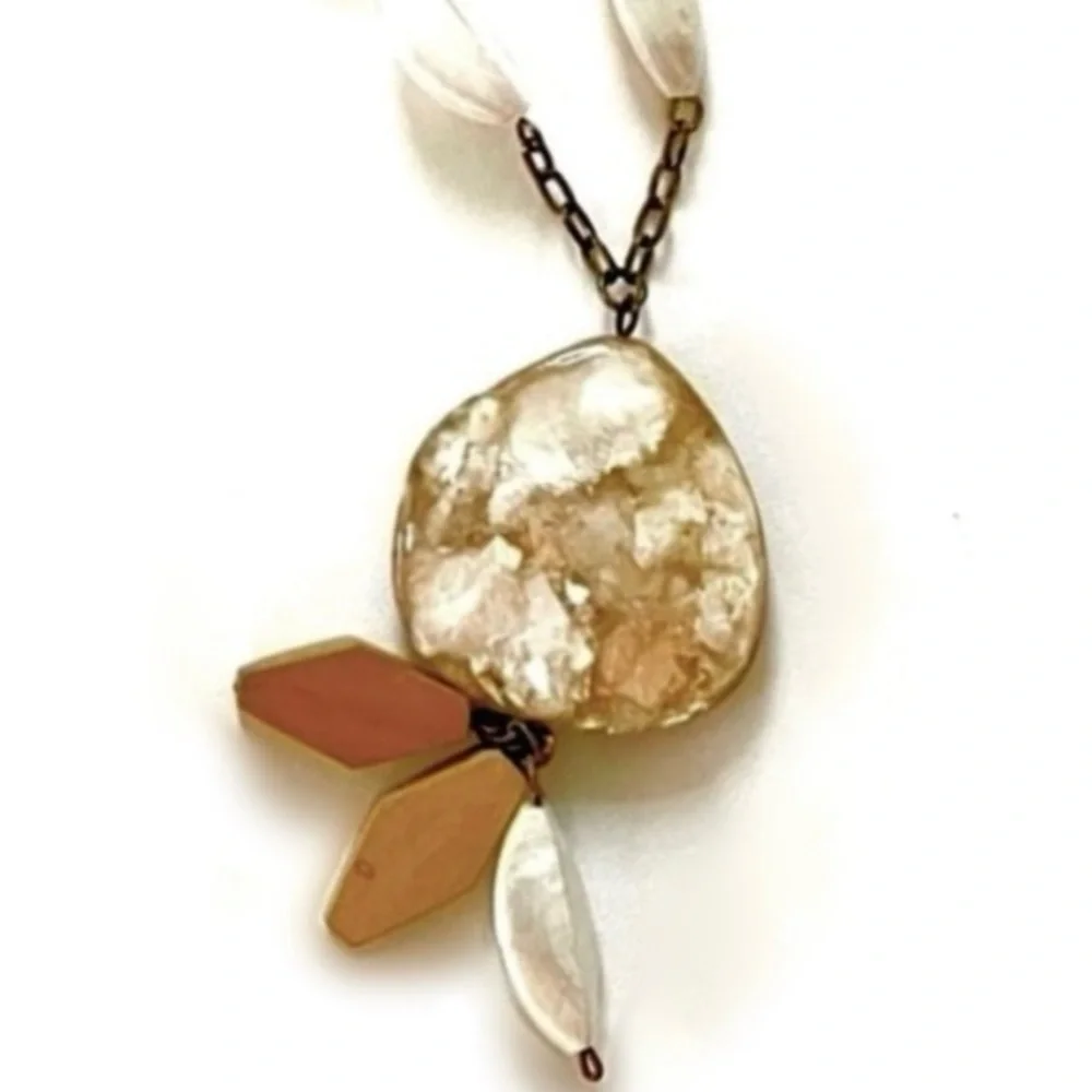 Authentic Bamboo - Capiz Shell Necklace!